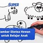 Contoh Gambar Sketsa Hewan Yang Mudah Ditiru